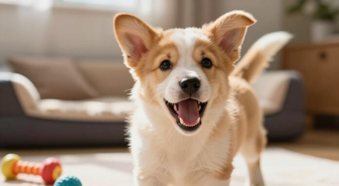 puppy growling and biting